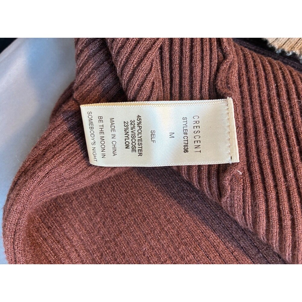 Crescent Sweater color block turtleneck sz Med - image 4